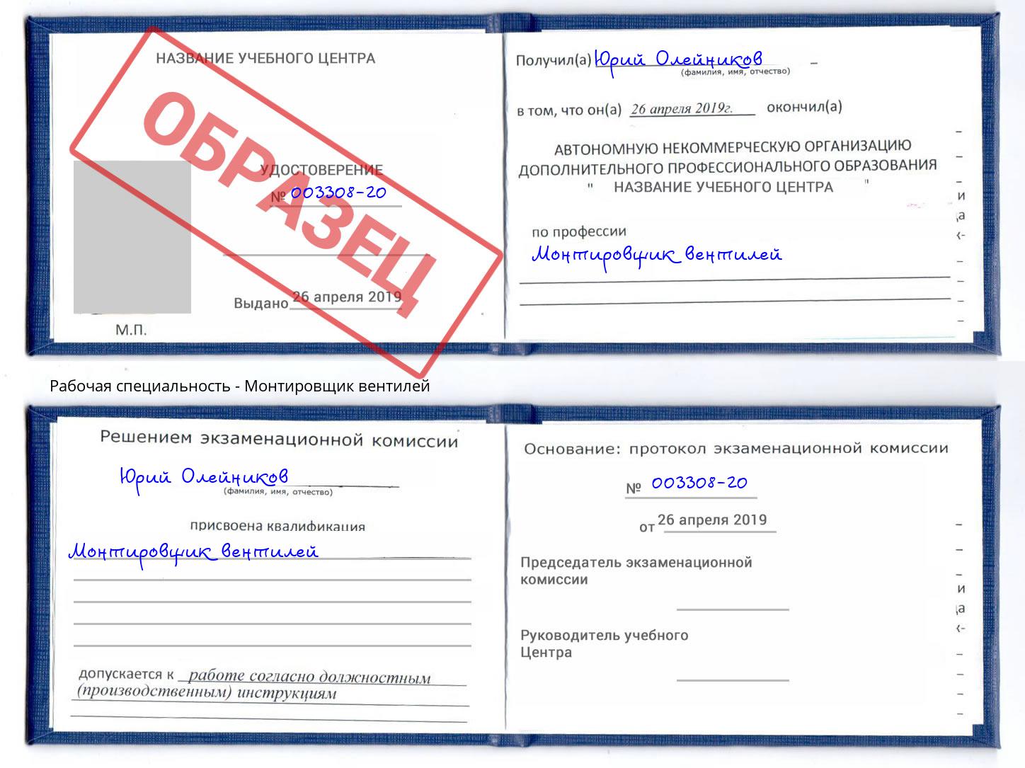 Монтировщик вентилей Крымск